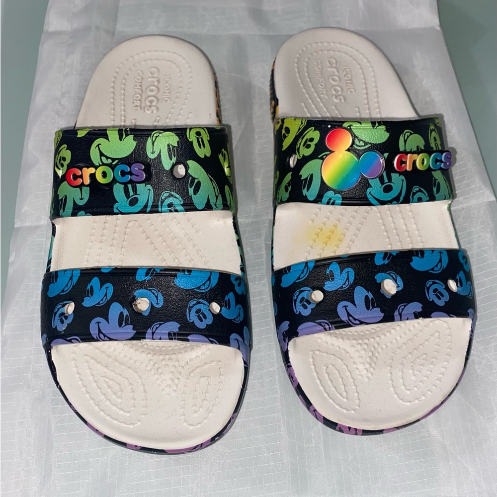 Disney Pride Croc Slides Men 6 Women 8